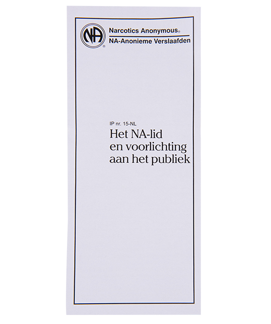 IP NO 15 Het NA-lidt en voorlichting aan het Publiek